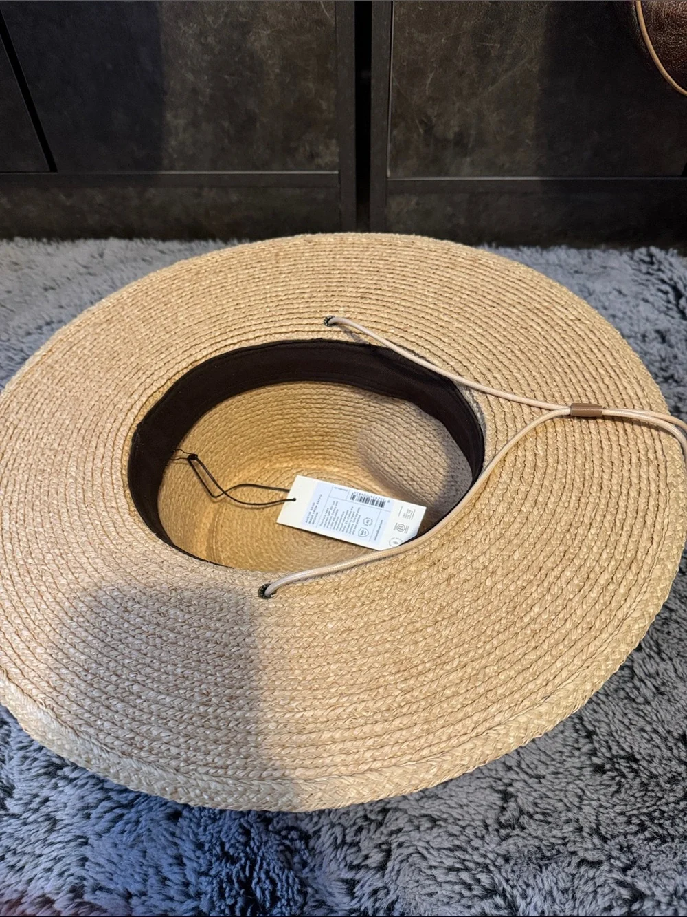 NWT Will Bear Wide Brim Straw Sun Hat - Natural Tan